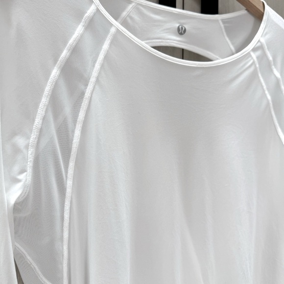 Lululemon If You're Lucky LongSleeve white sheer Top - Picture 4 of 11
